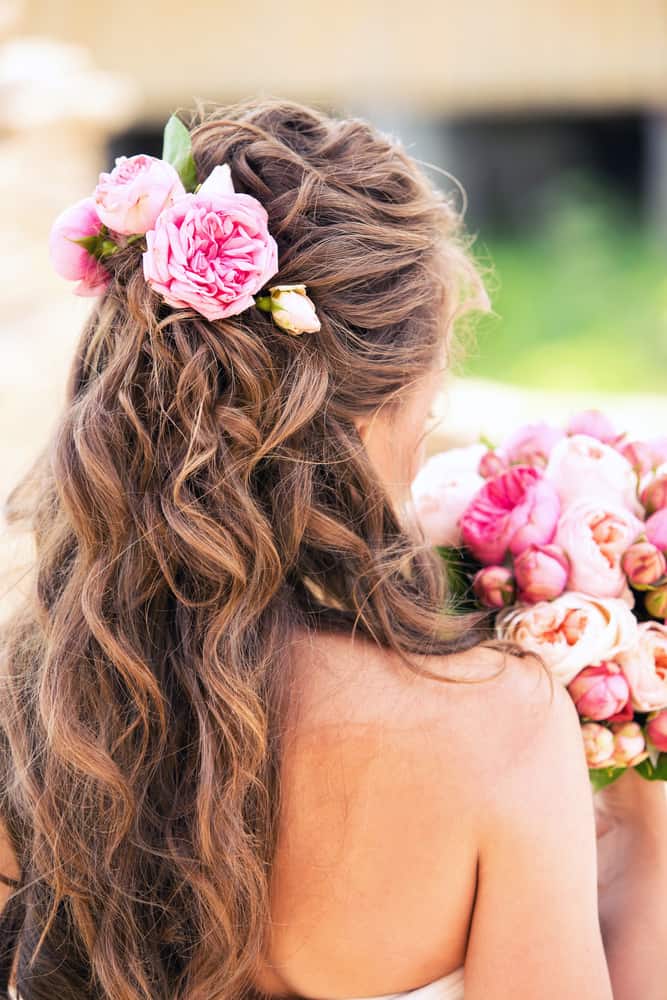 And The Bride Wore Flowers In Her Hair Beneva Weddings